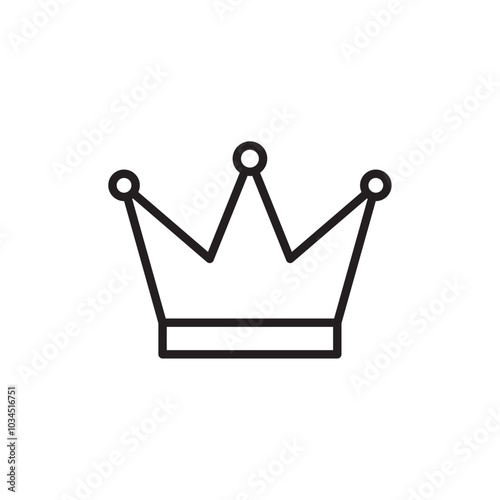 Crown icon Simple thin outline