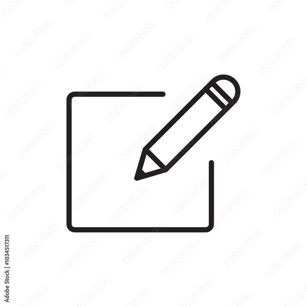 Edit button icon Simple thin outline Edit button icon Simple thin outline