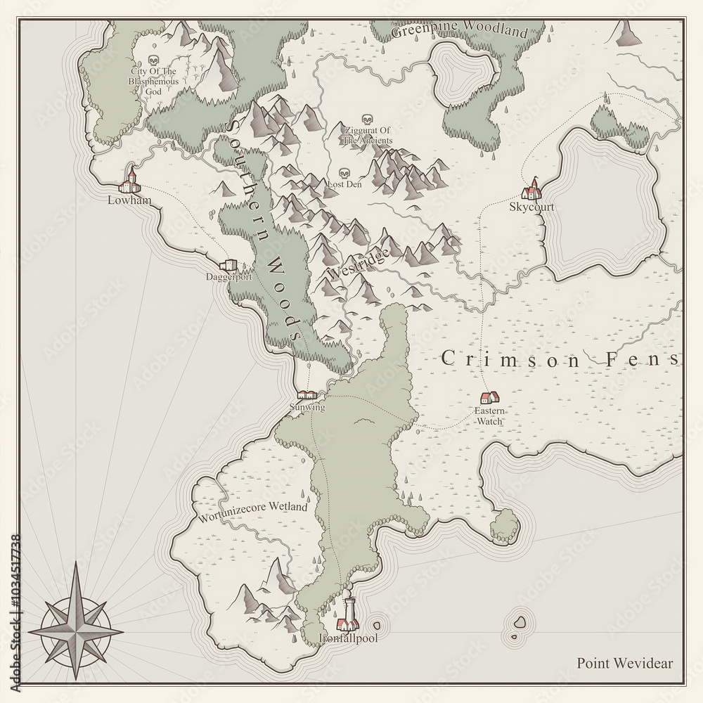 Obraz premium map of continent
