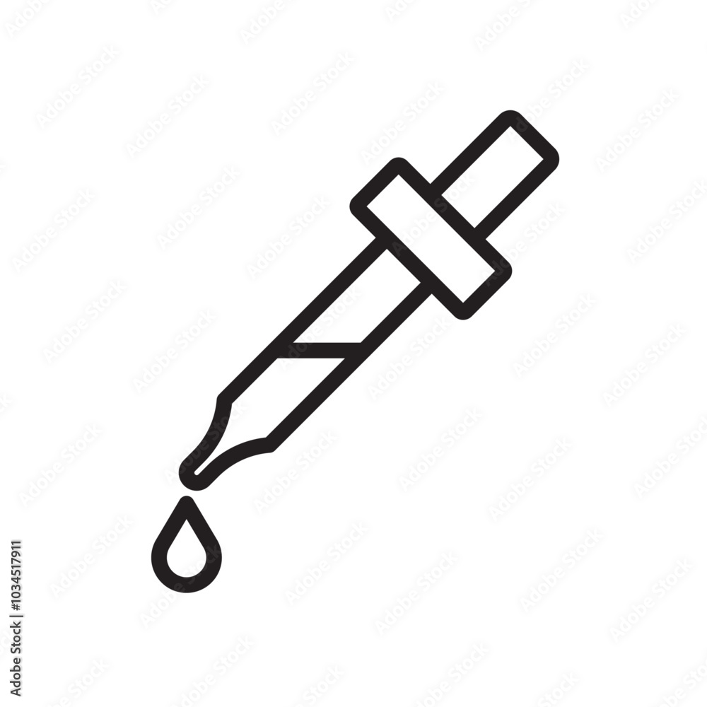 Eye dropper icon Simple thin outline