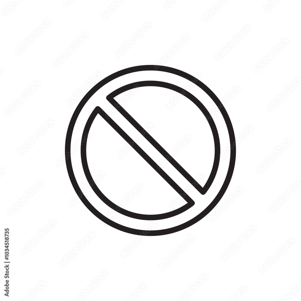Forbidden icon Simple thin outline Forbidden icon Simple thin outline