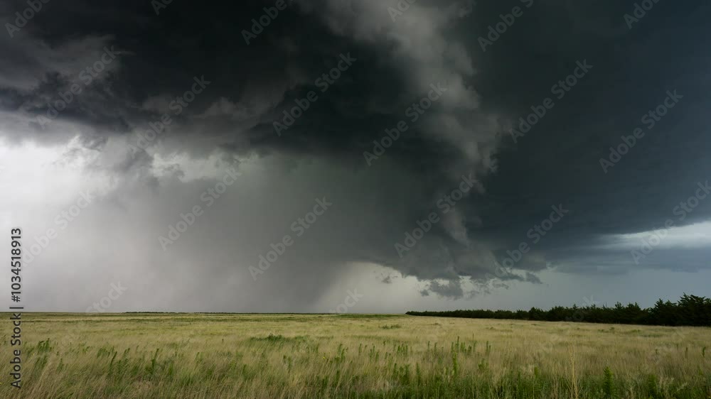Lightning strikes under a threatening rain storm Lightning strikes under a threatening rain storm