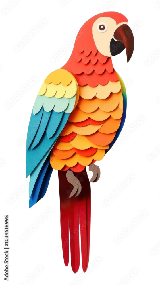 Fototapeta premium PNG Parrot animal craft bird.