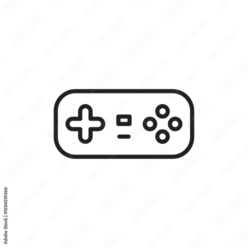 Gamepad icon Simple thin outline Gamepad icon Simple thin outline