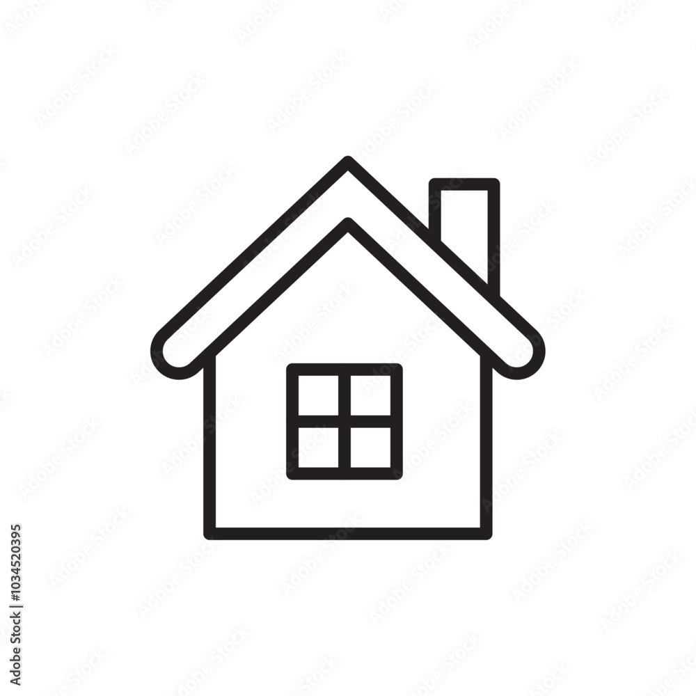 House icon Simple thin outline House icon Simple thin outline