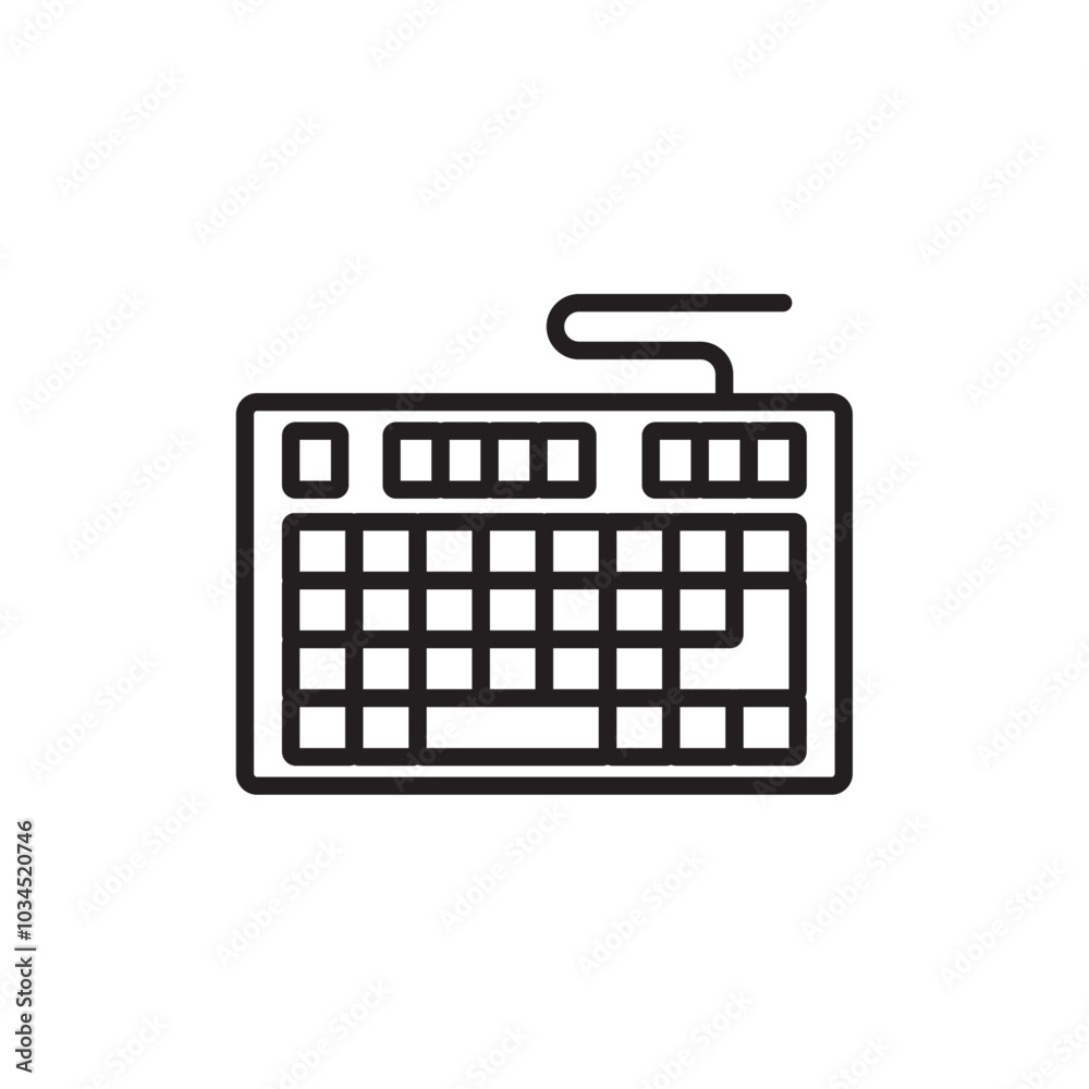 Keyboard icon Simple thin outline Keyboard icon Simple thin outline