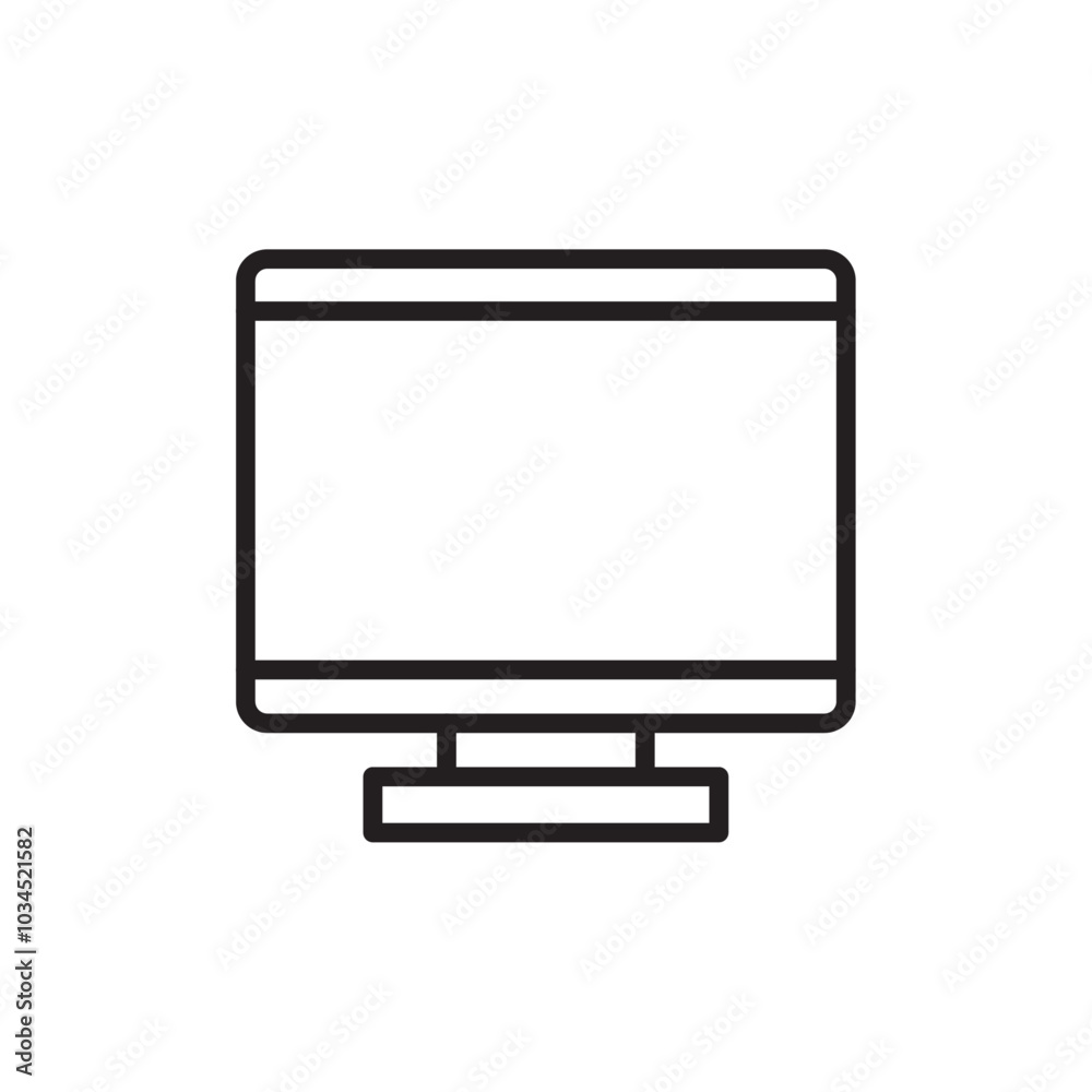 Monitor icon Simple thin outline Monitor icon Simple thin outline