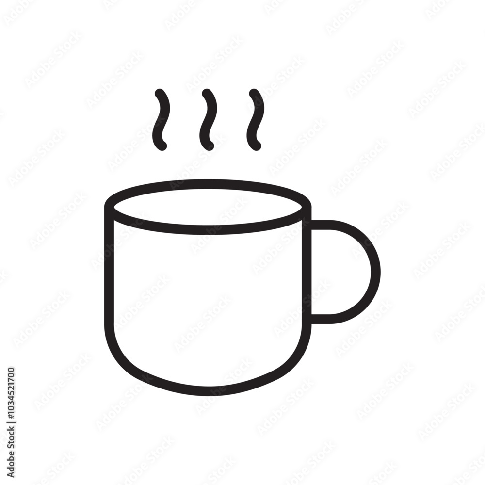 Mug icon Simple thin outline
