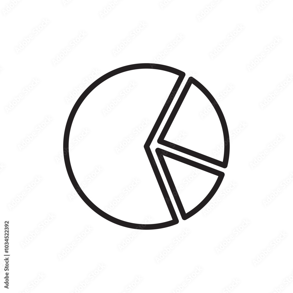 Pie chart icon Simple thin outline Pie chart icon Simple thin outline