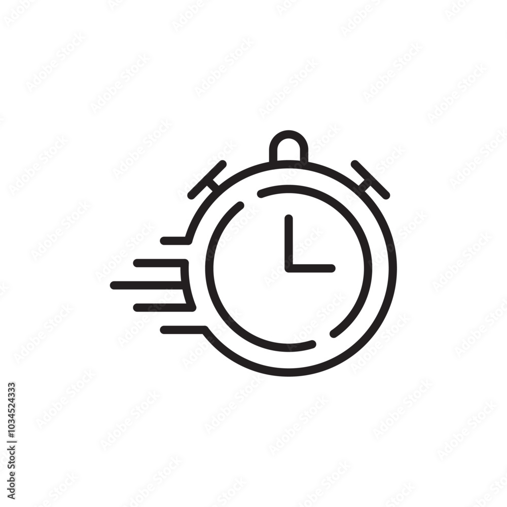 Time fast icon Simple thin outline Time fast icon Simple thin outline