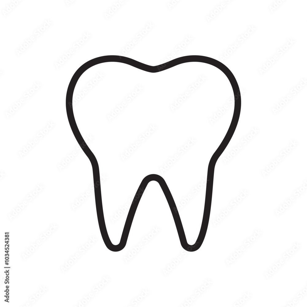 Tooth icon Simple thin outline Tooth icon Simple thin outline
