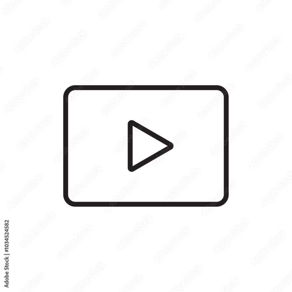 Video icon Simple thin outline Video icon Simple thin outline