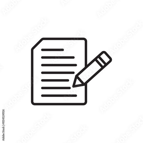 Writing icon Simple thin outline