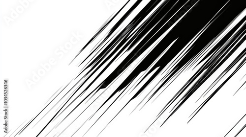 Black and white vector lines featuring straight diagonal patterns on a simple background