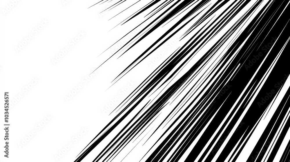 Obraz premium Black and white vector lines featuring straight diagonal patterns on a simple background
