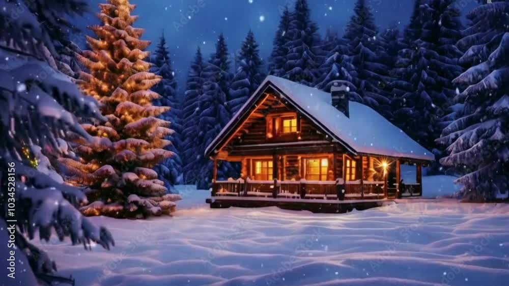 Cozy house in the snow Cozy house in the snow
