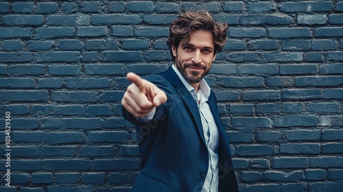 Business gesture: pointing at you.
