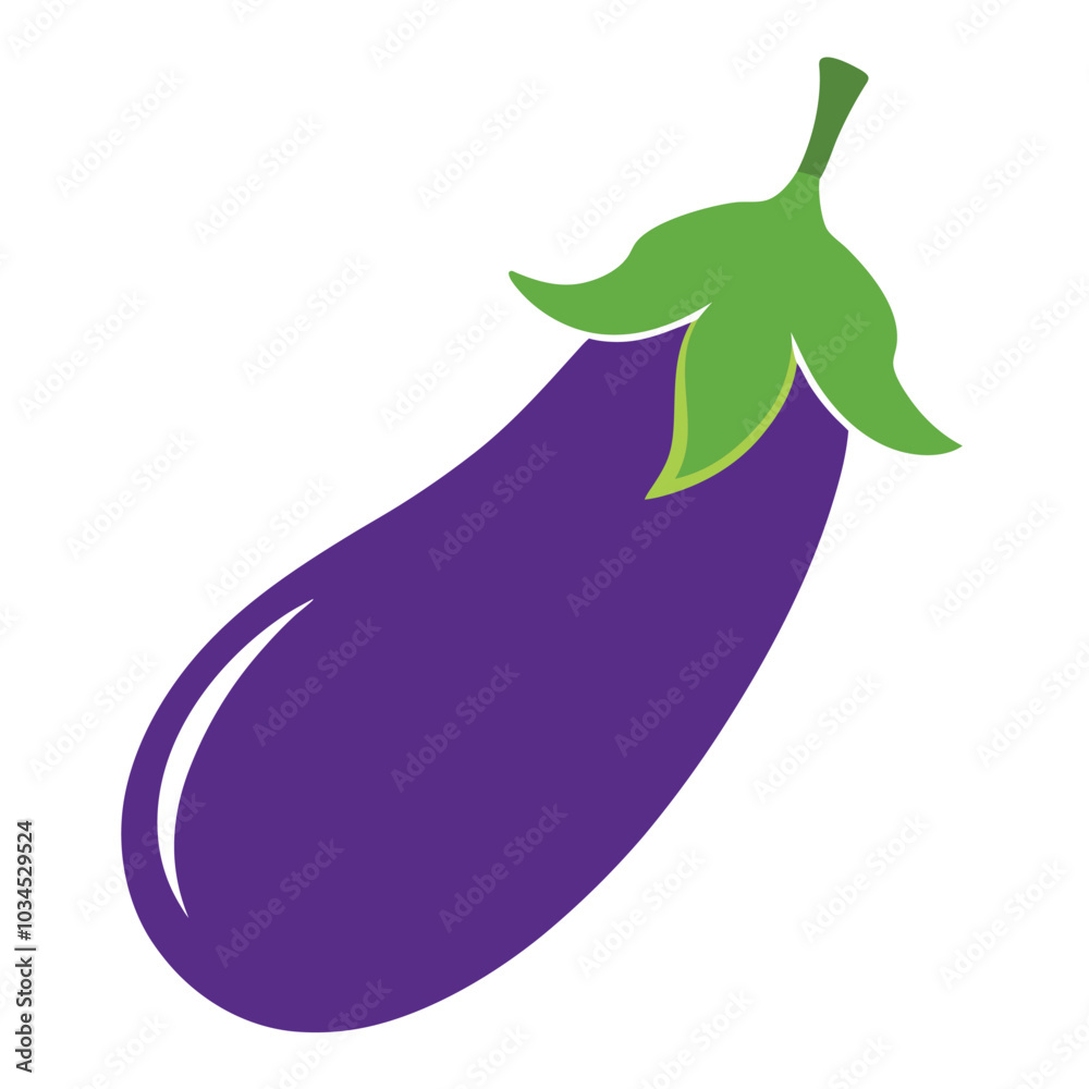 Eggplant vector silhouette on white background Eggplant vector silhouette on white background