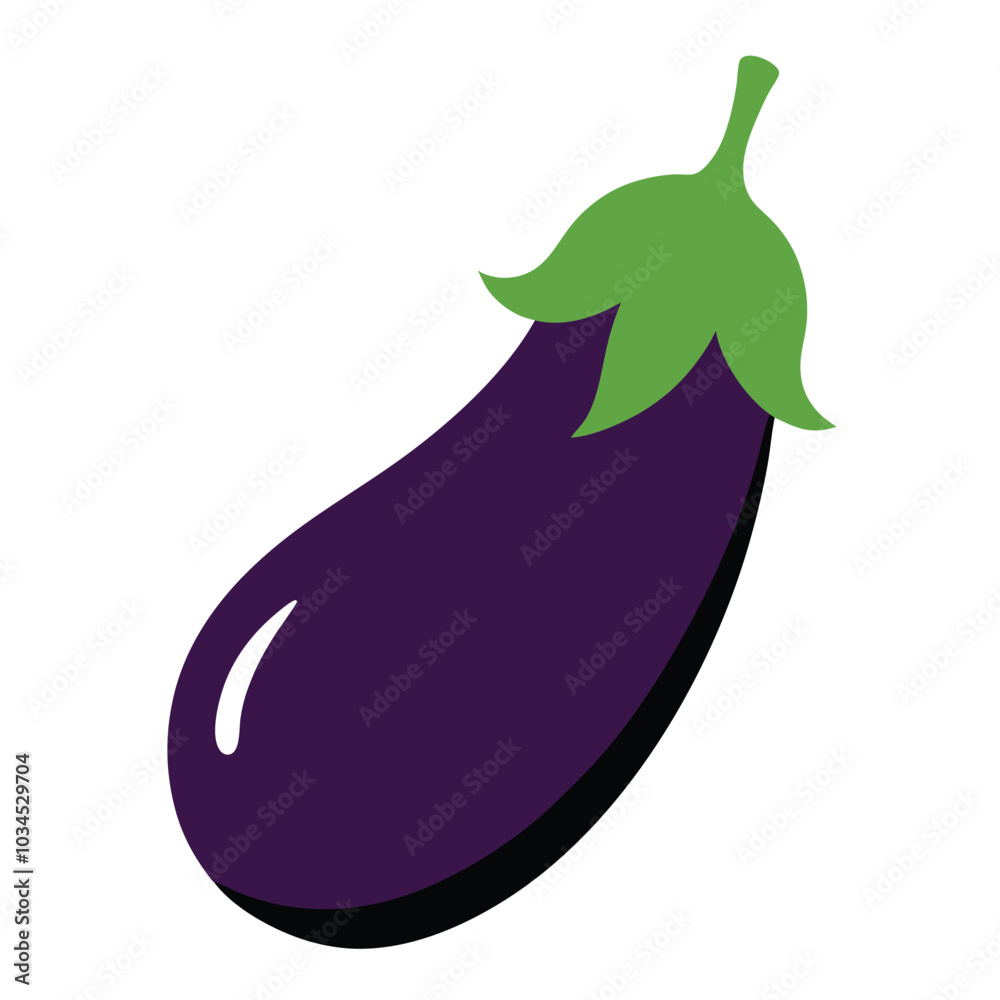 Eggplant vector silhouette on white background Eggplant vector silhouette on white background