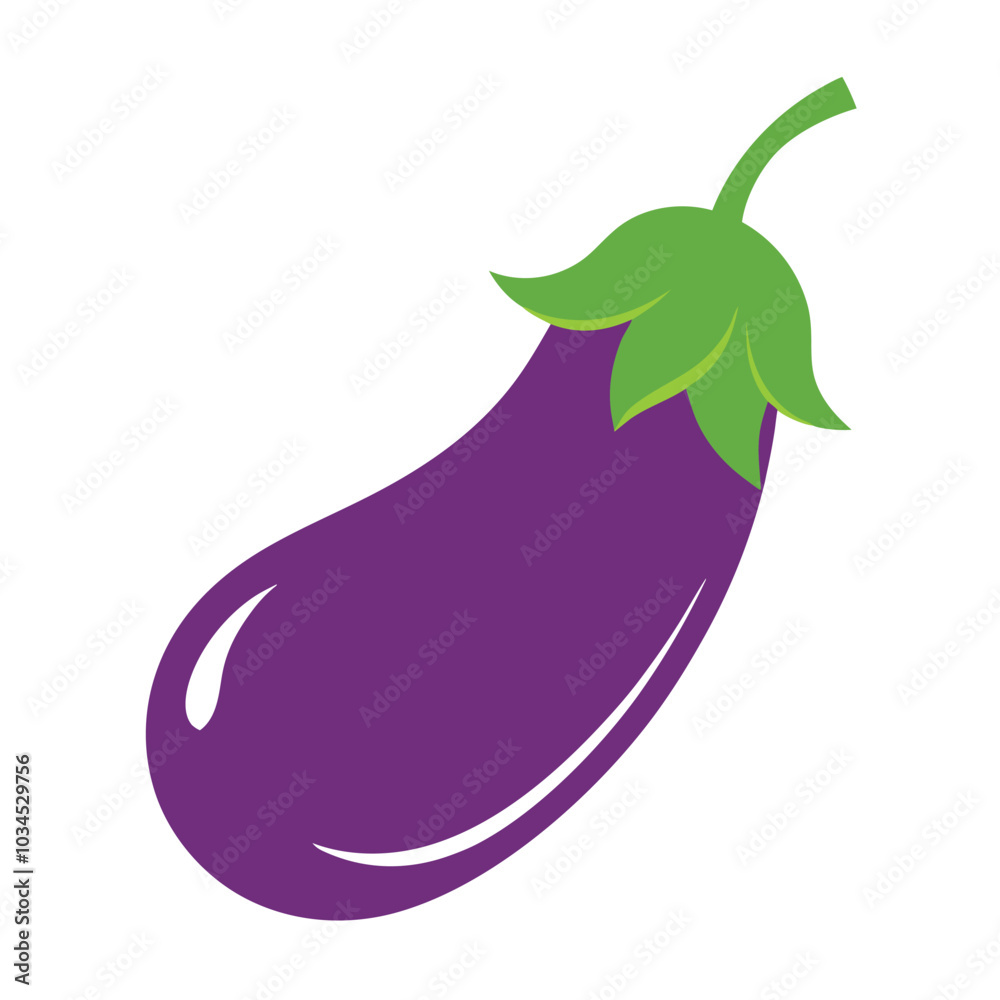 Eggplant vector silhouette on white background Eggplant vector silhouette on white background