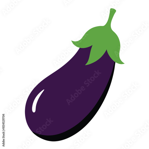 Eggplant vector silhouette on white background