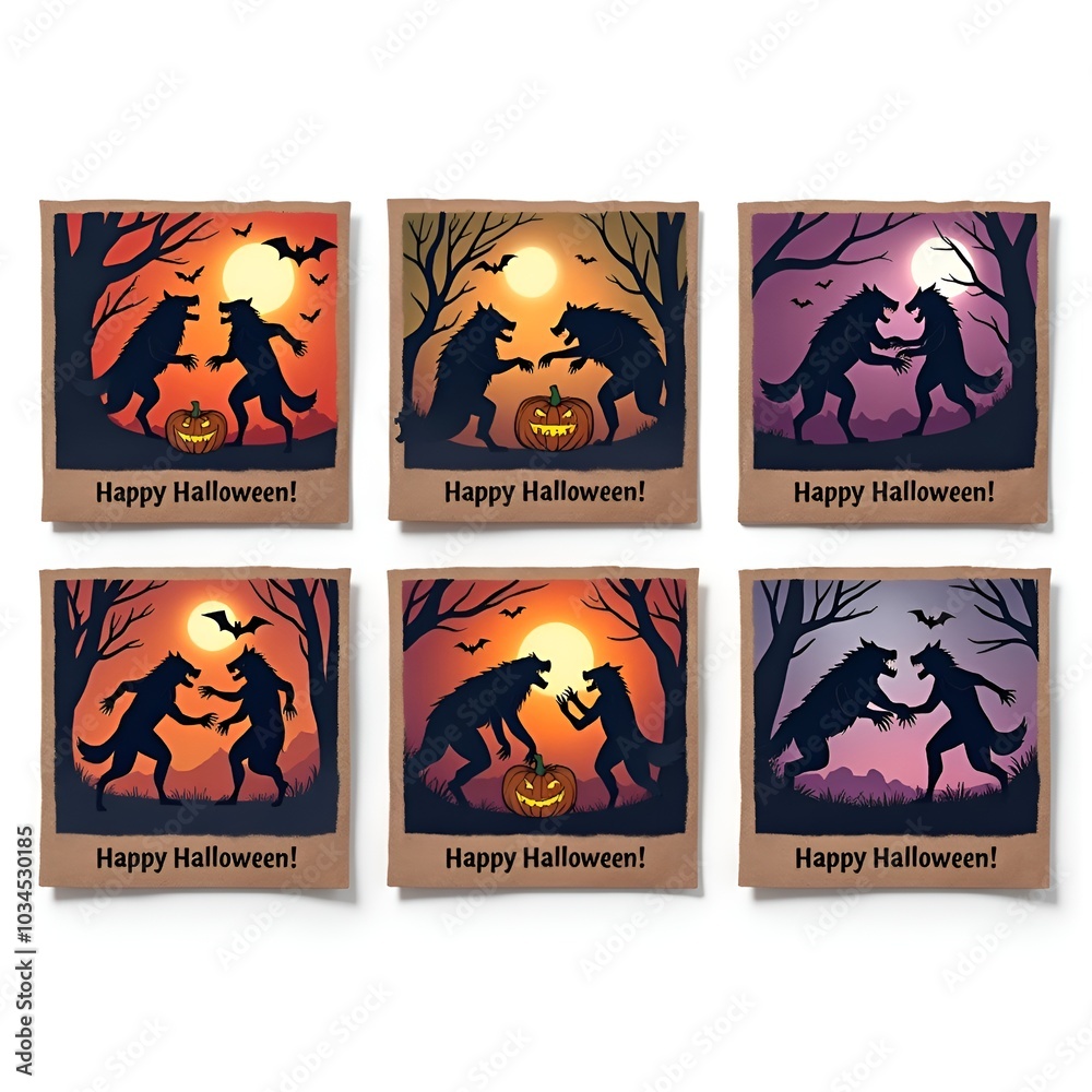 set of halloween banners. halloween. Generate, AI set of halloween banners. halloween. Generate, AI