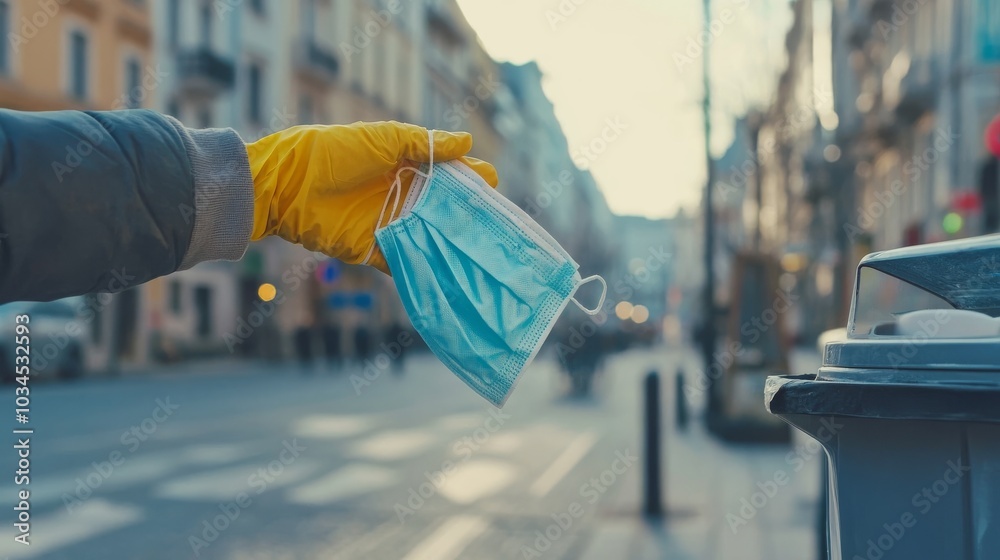 Obraz premium Mask waste for pandemic health