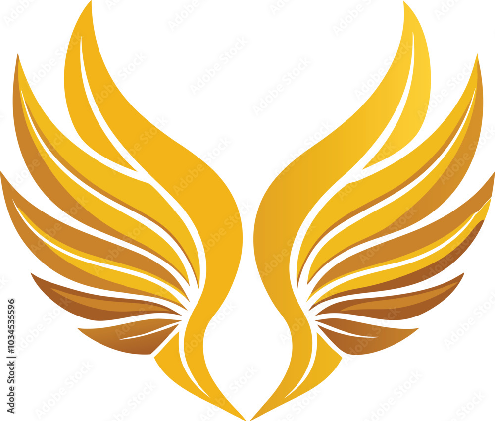 golden wings vector illustration golden wings vector illustration