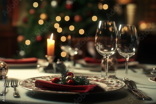 High-Class Fine Dining Restaurant: Elegant Ambiance, Gourmet Cuisine, and Luxurious Table Settings for Unforgettable Culinary Experiences