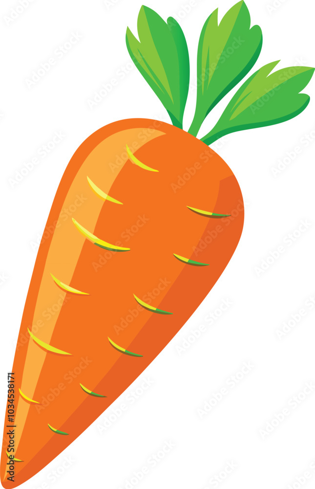 Carrot vector illustration on a white background Carrot vector illustration on a white background