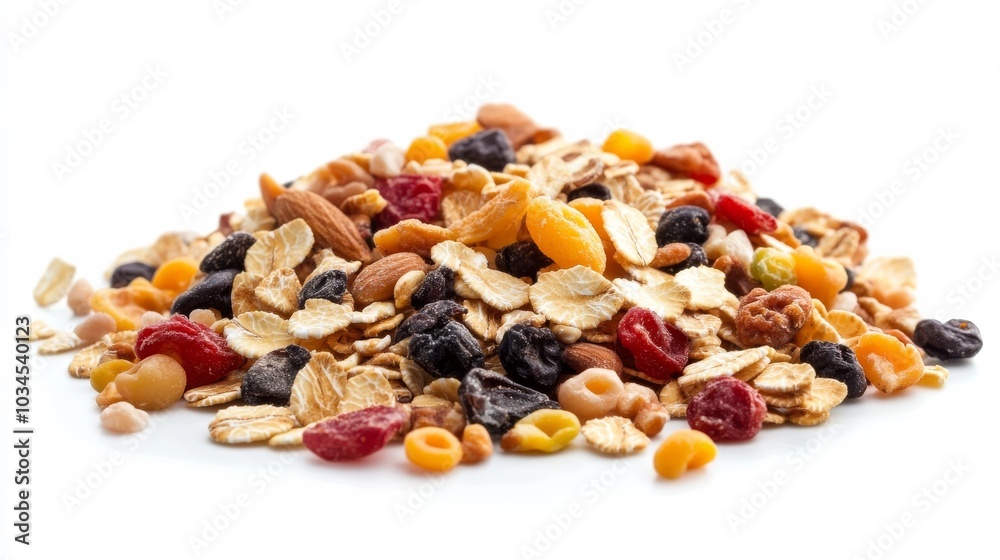 Muesli on white Muesli on white