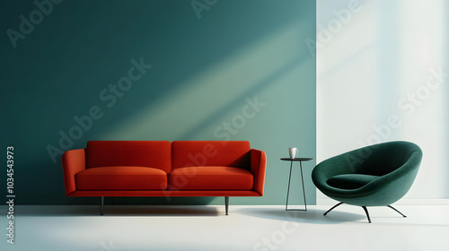 modern living room with sofa