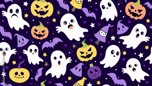 halloween seamless pattern