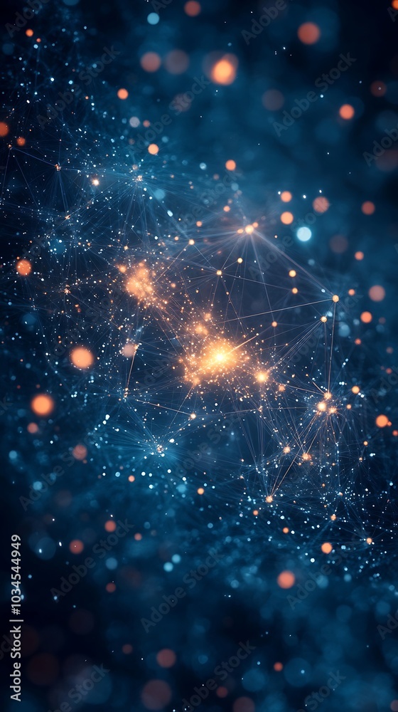 Futuristic Digital Grid of Abstract Network Connections and Pathways picture Futuristic Digital Grid of Abstract Network Connections and Pathways picture