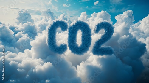 Aerial View of CO2 Clouds and Global Warming: Pollution Clouds and Climate Change