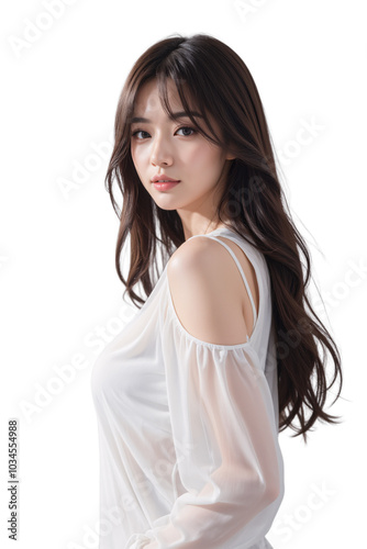 A model of a woman transparent background