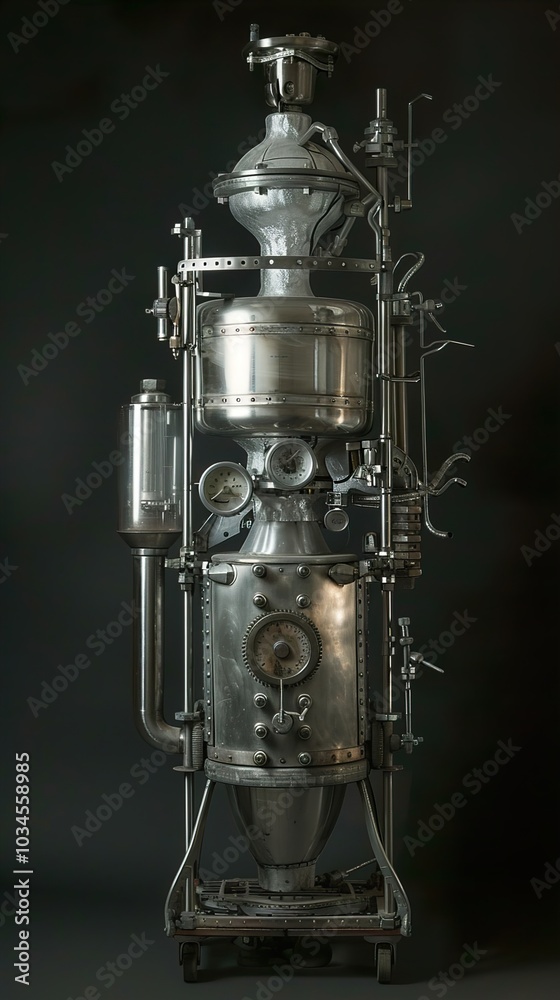 Fototapeta premium Steampunk Machine: A Futuristic Invention
