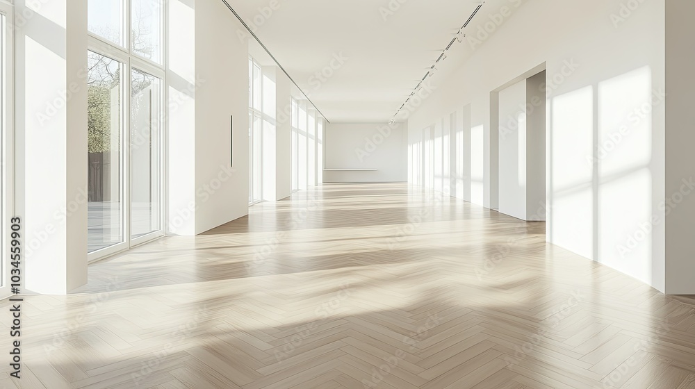 Fototapeta premium Bright and Airy Spacious Interior with Natural Light