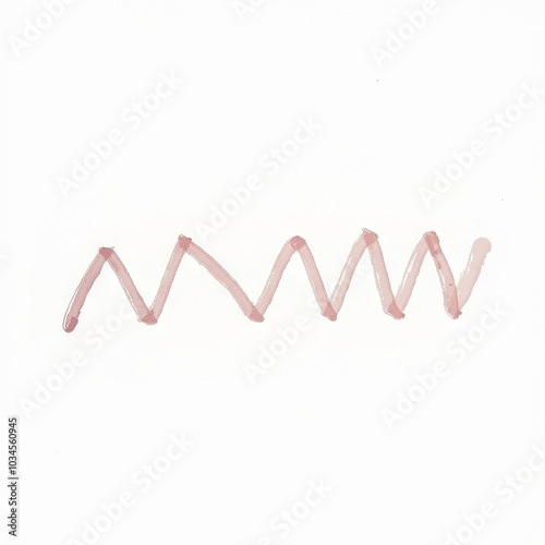 Generative, AI, abstract pink glitter zigzag pattern on white background, minimalist design, modern art, texture contrast.