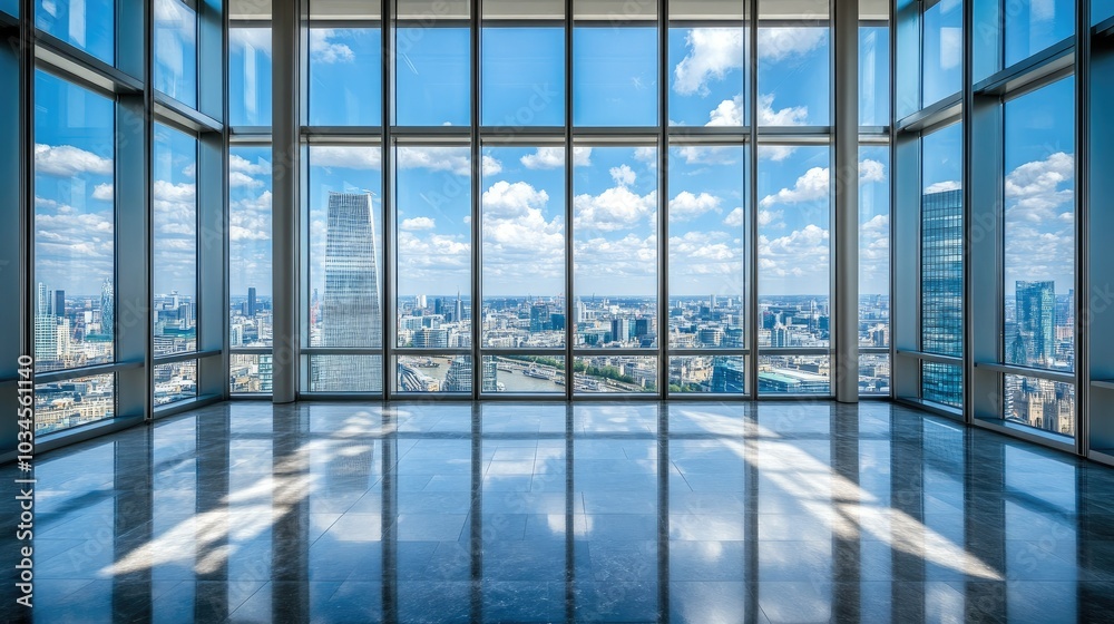 Modern Office Space with City View and Natural Light Modern Office Space with City View and Natural Light