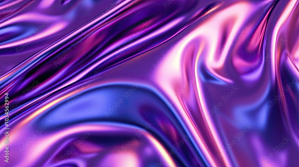 Fototapeta premium Smooth Purple Satin Texture with Light Reflection