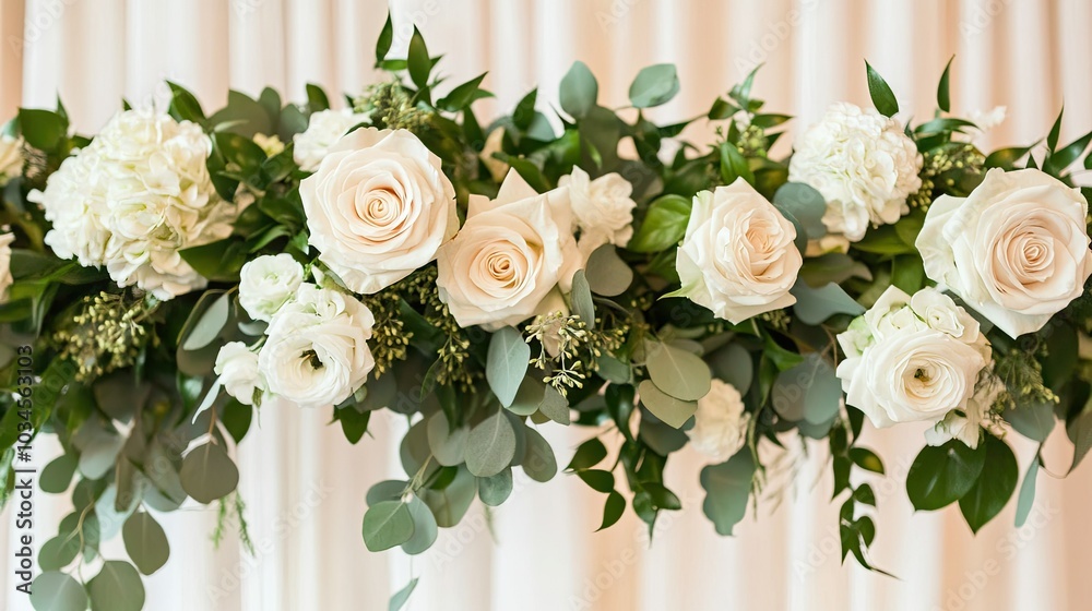 Elegant Floral Arrangement with Soft White Roses Elegant Floral Arrangement with Soft White Roses