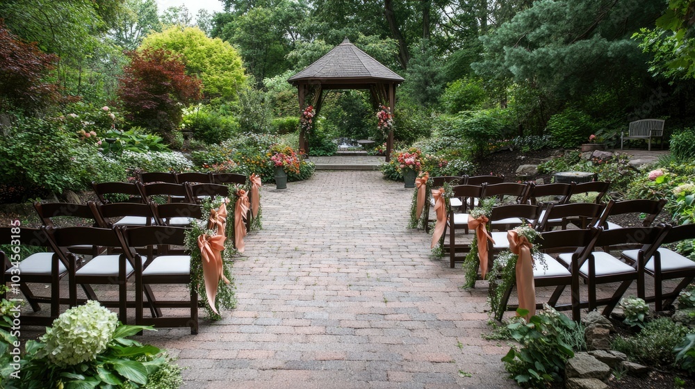 Serene Garden Wedding Venue with Elegant Decor Serene Garden Wedding Venue with Elegant Decor