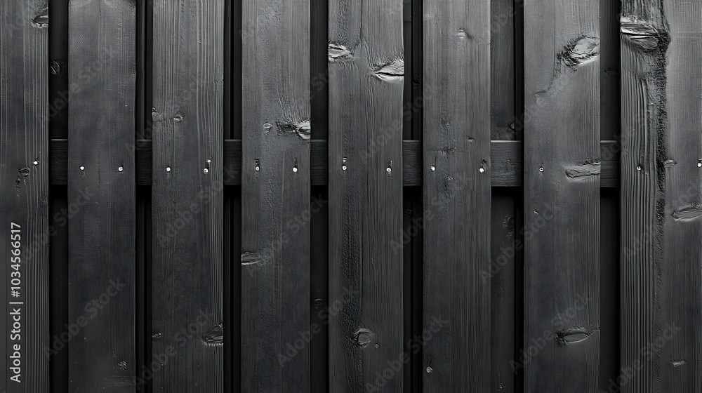 Black Wooden Fence Background Image