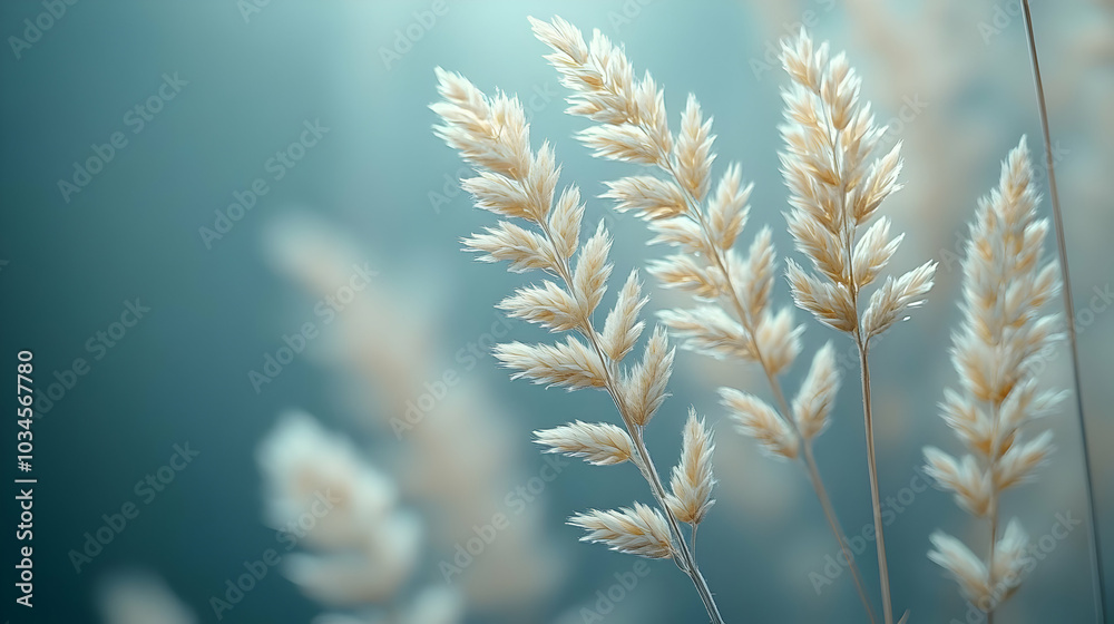 Soft White Grass Blades Illustration Soft White Grass Blades Illustration