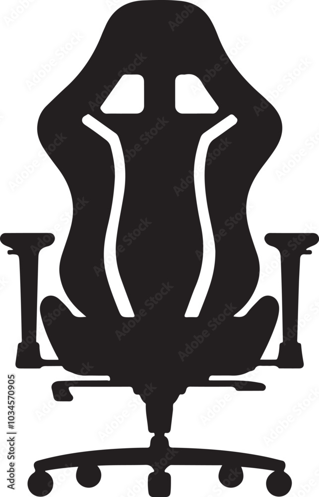 Gaming Chair silhouette vector illustration Gaming Chair silhouette vector illustration