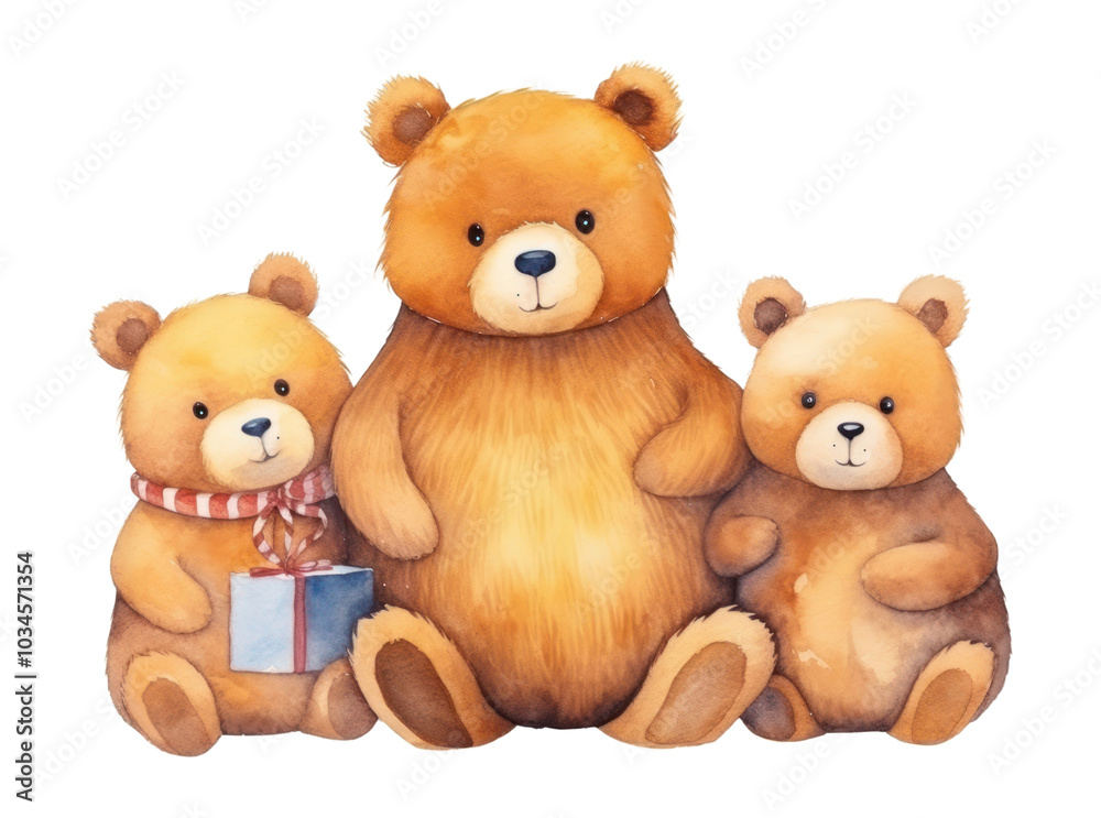 PNG Bear family animal toy white background. PNG Bear family animal toy white background.