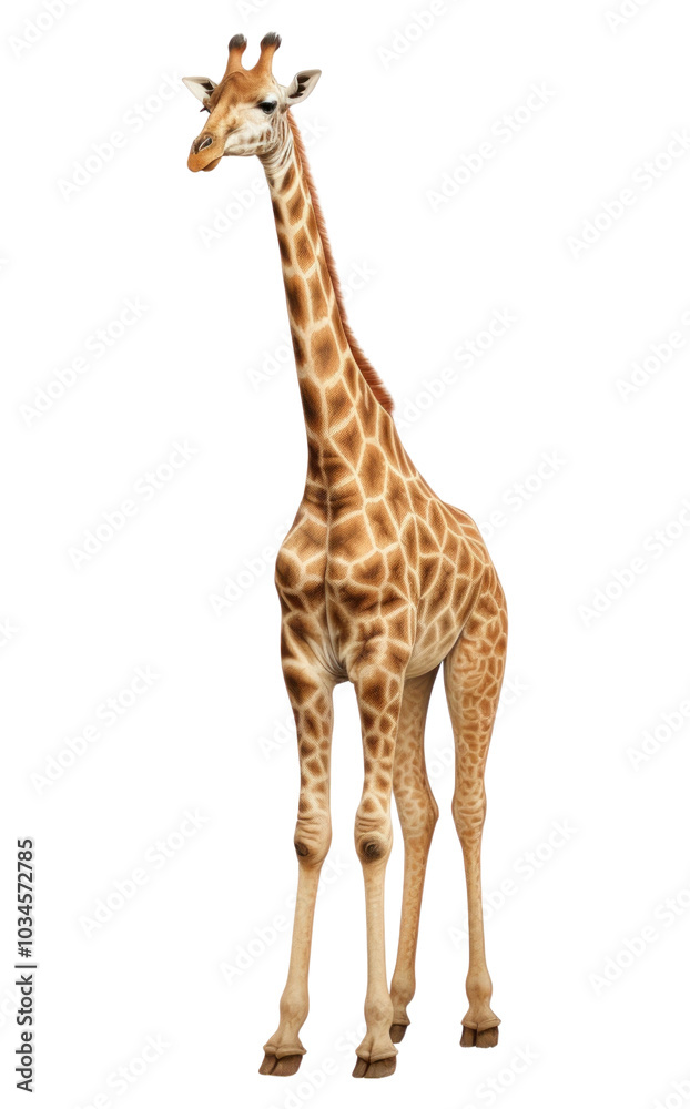 Naklejka premium PNG Giraffe wildlife animal mammal.