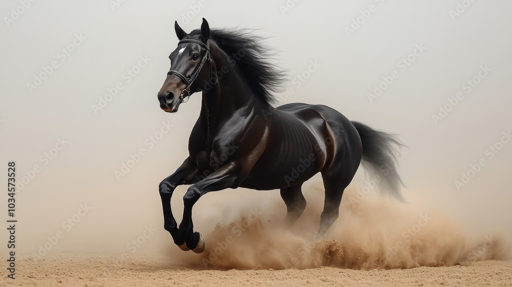Personalized Horse-Themed Digital Art Piece in Modern Framing