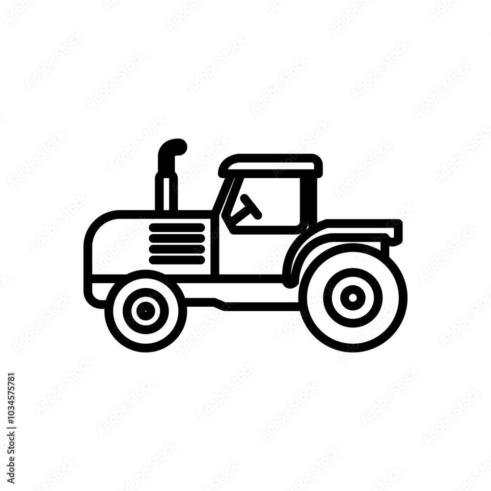 tractor vector icon in line style tractor vector icon in line style